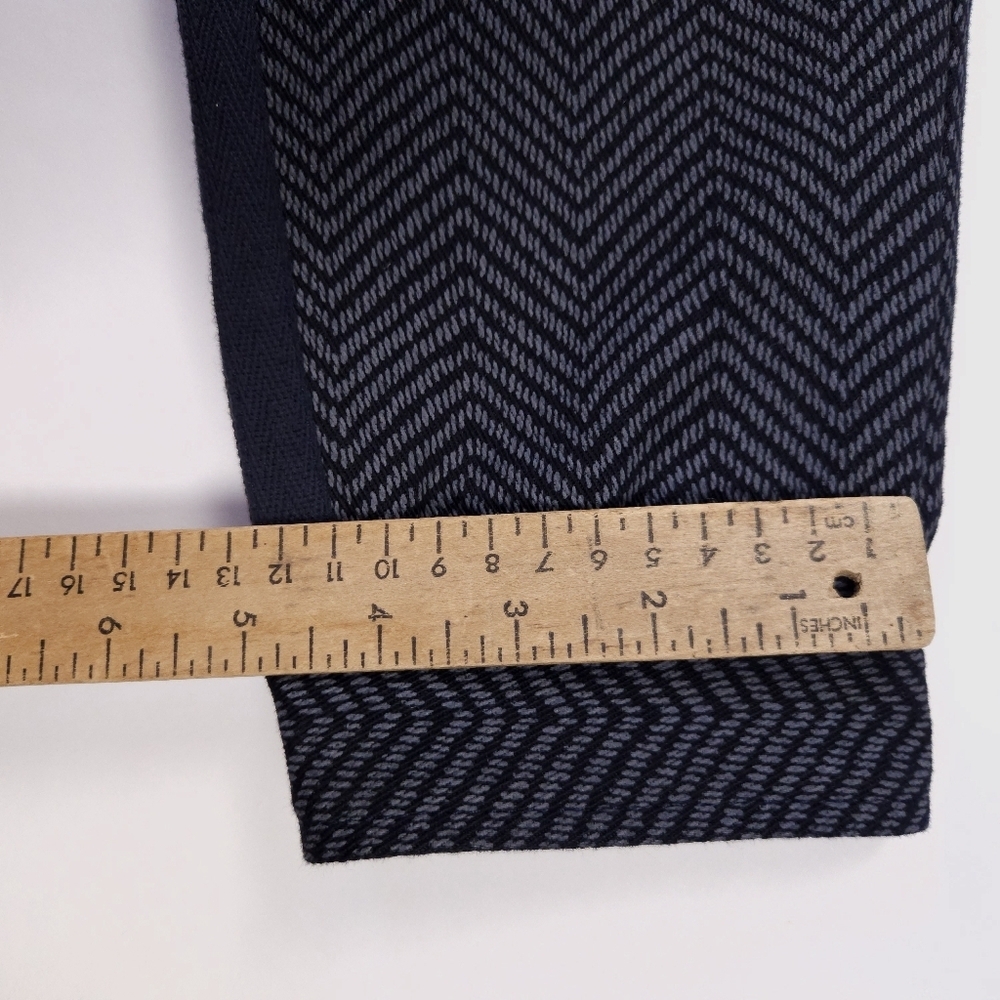 Levi's Herringbone Navy Blue Cropped Pleated Button Cuffed Riding Pants Size 26 - Picture 9 of 16